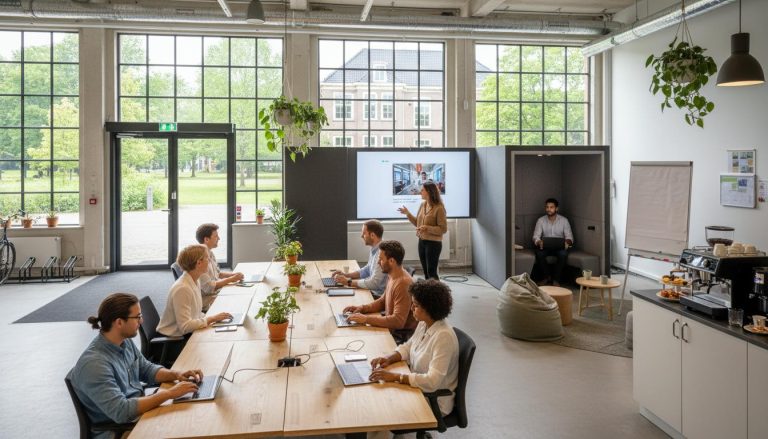 Ons Team Flexibel ondernemen met een bedrijfsruimte die meegroeit: modern kantoorwerk in Wageningen